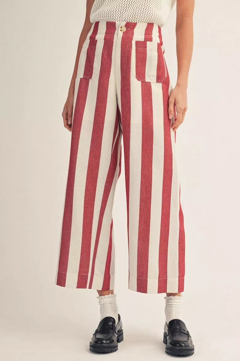 Walk The Line Pants-Wine