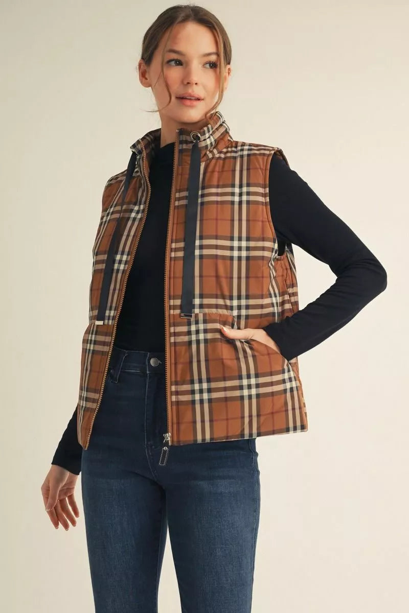 Cozy Check Puffer Vest