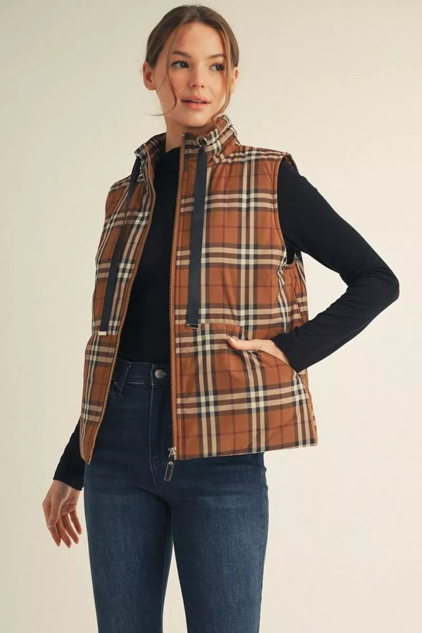 Cozy Check Puffer Vest