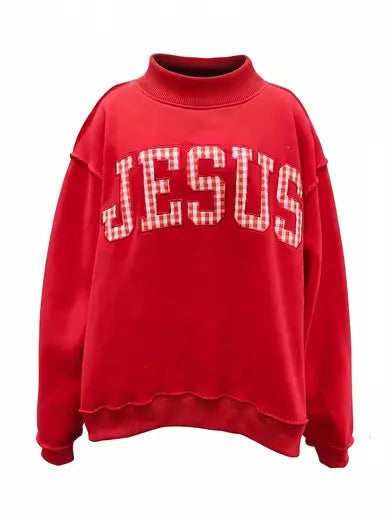 Gingham JESUS Sweatshirt