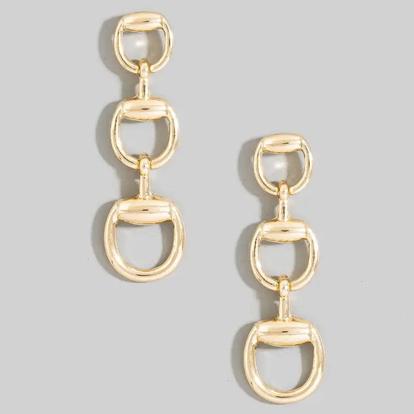 Horsebit Drop Earrings