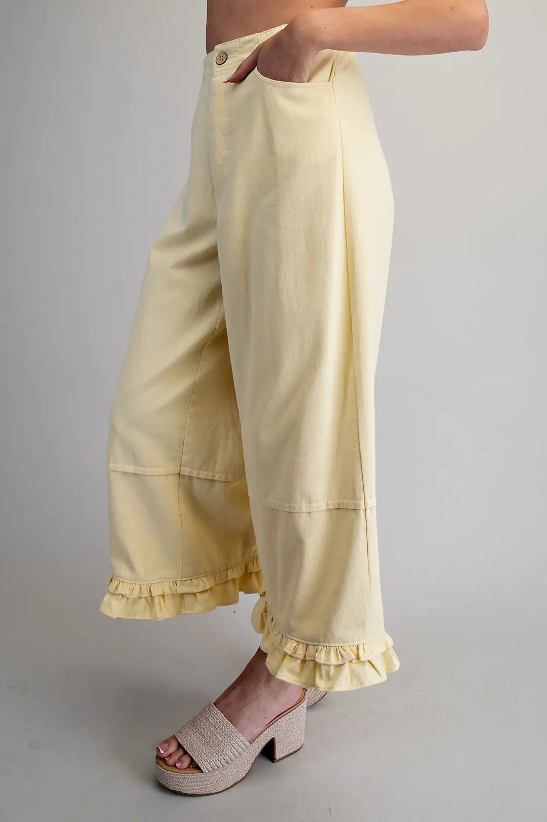 Sunny Side Ruffled Hem Pants