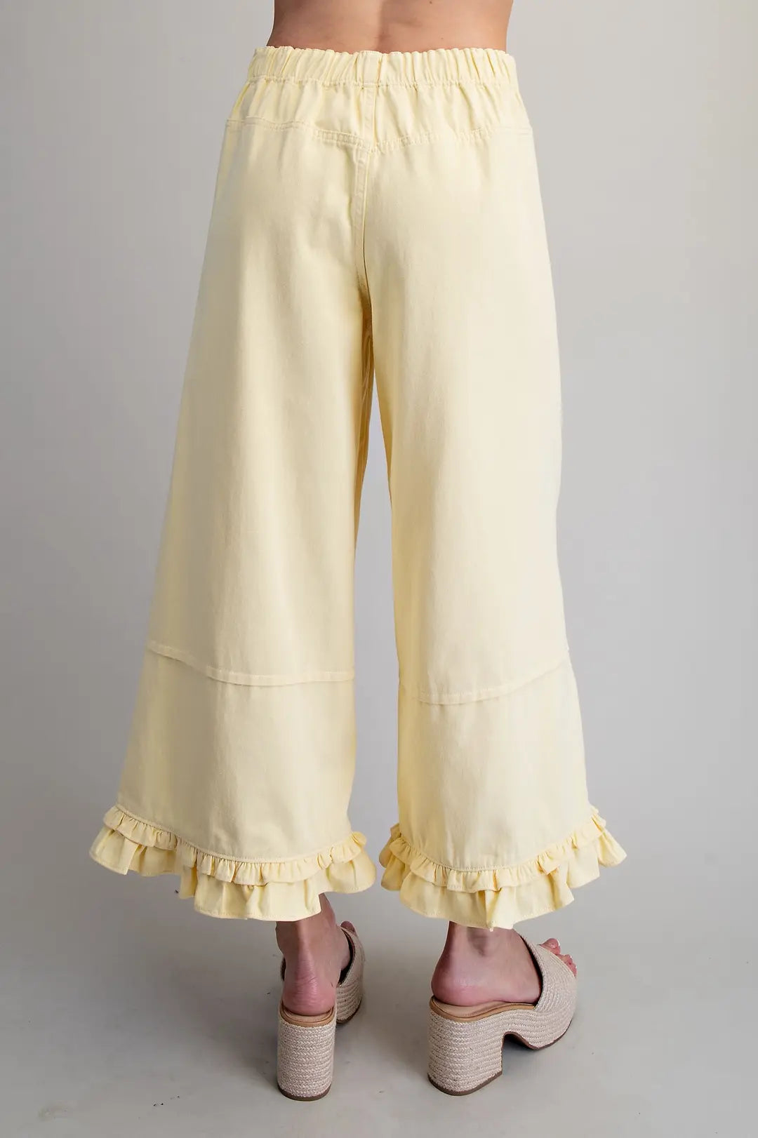 Sunny Side Ruffled Hem Pants