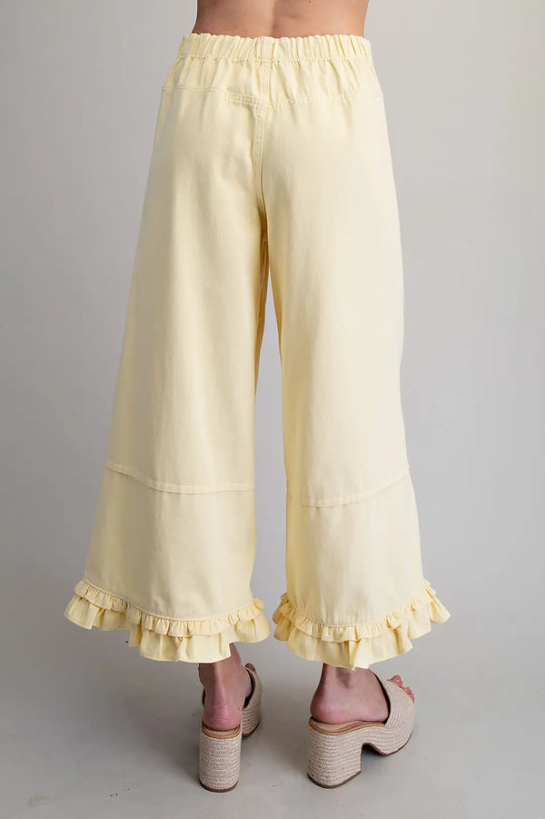 Sunny Side Ruffled Hem Pants