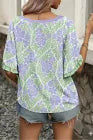 Lavender Bloom Ruffle Blouse