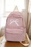 Coquette Bow Embroidered Checkered Backpack