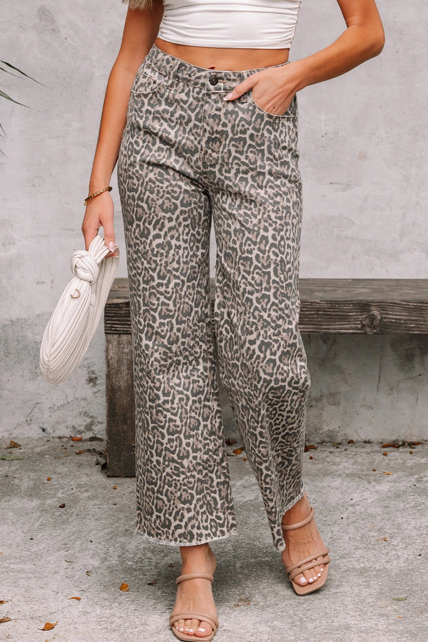 Pretty Wild Leopard Pants - Brown