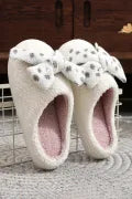 Cozy Dot Bow Slippers