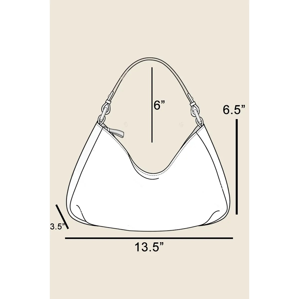 Wide Boxy Grommet Hand Bag