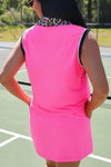 Everyday Polo Tank- Hot Pink Safari