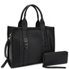 2IN1 Handle Tote Bag Satchel W Wallet Set 4 Colors