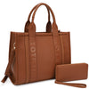 2IN1 Handle Tote Bag Satchel W Wallet Set 4 Colors