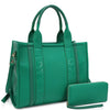 2IN1 Handle Tote Bag Satchel W Wallet Set 4 Colors