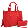2IN1 Handle Tote Bag Satchel W Wallet Set 4 Colors