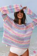 Sunset Stripe Breeze Knit Sweater