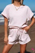 Blush Breeze Knit Lounge Set, Pink