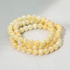 3PCS - Faceted Beaded Stretch Multi Layered Bracelets - Yellow