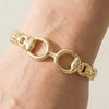 Gold Horsebit Stretch Chain Bracelet