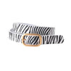 Black Zebra Print Belt with Rectangular Buckle