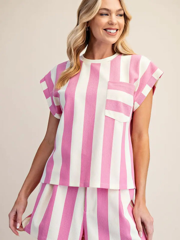 Main Street Striped Top