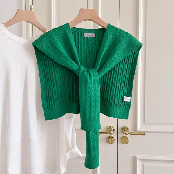 The Cozy Cable Knit Sweater Shawl