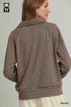 Gingham Grace Half-Zip Pullover