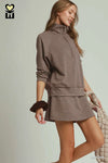 Gingham Grace Half-Zip Pullover