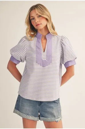 Lavender Lane Stripe Top