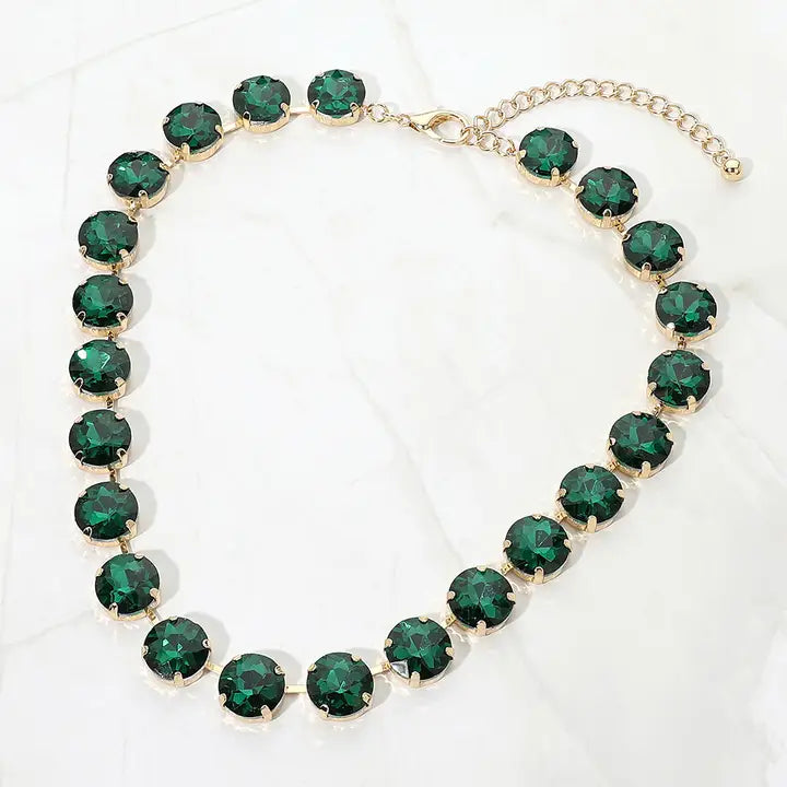 Extra Sparkle Necklace, Green