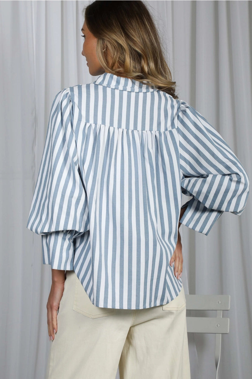Stripe Me Happy Top, Blue