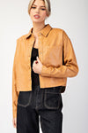 Button Down Leather Jacket