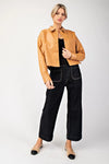 Button Down Leather Jacket