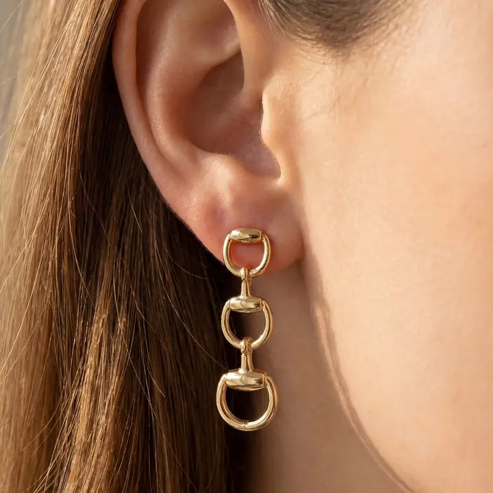 Horsebit Drop Earrings