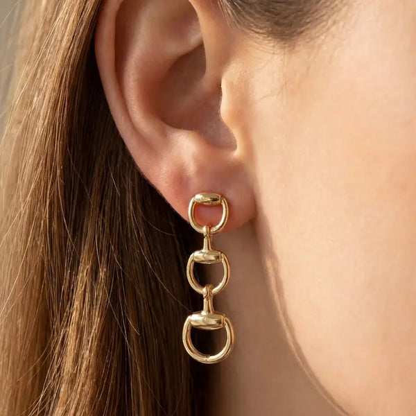 Horsebit Drop Earrings