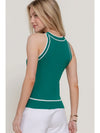 Contrast Halter Sweater Tank, Jade