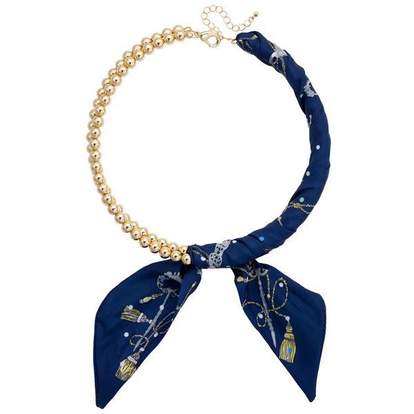 Ball Bead Scarf Necklace
