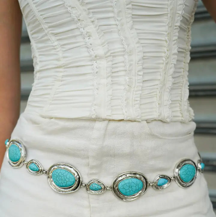 Turquoise Stone Chain Belt