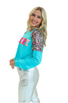 MERRY Turquoise Sweatshirt