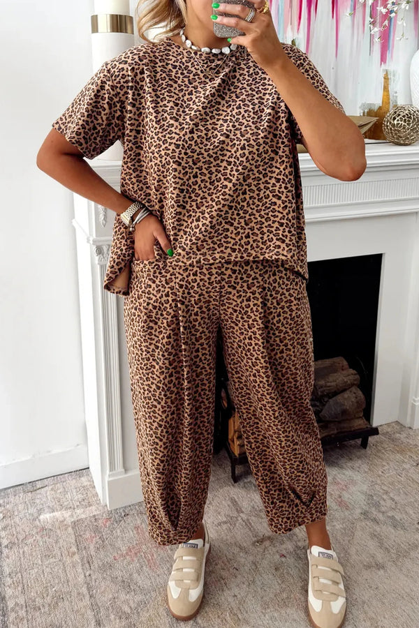 Untamed Leopard Pant Set