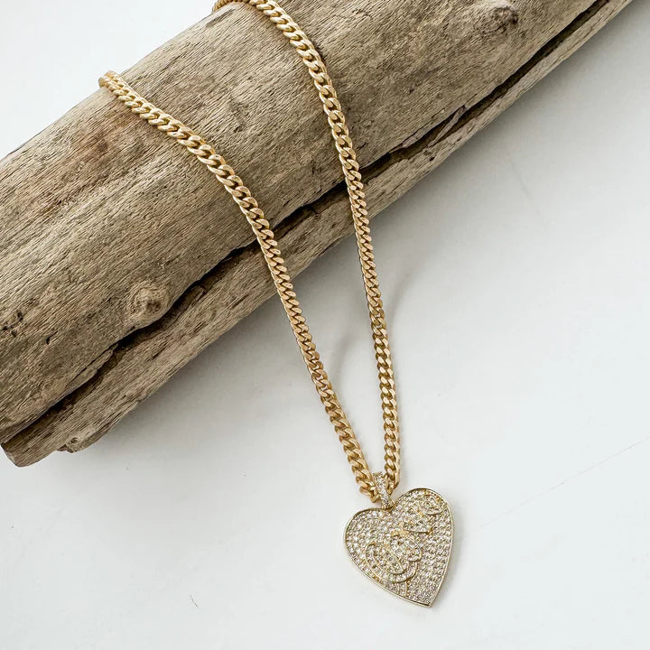Virtue, Love Heart Pendent -Gold