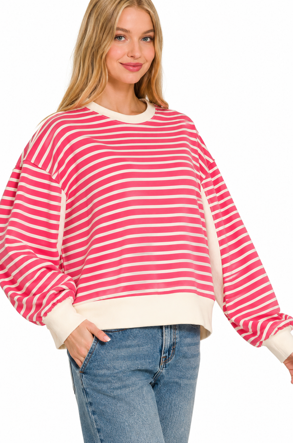 Easygoing Stripe Sweatshirt