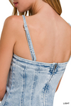 Spaghetti Strap Exposed Seam Dress