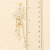 Acrylic Flowers and Pearls Dangle Earrings