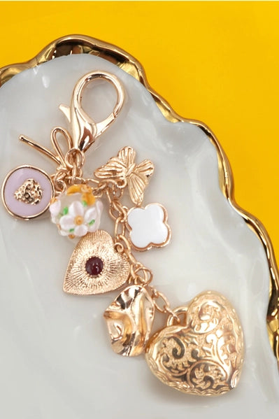 Bag Key Charm-Heart Bow Butterfly Clover