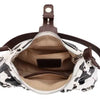 Buckle Baguette Cow Print Shoulder Bag-Chocolate