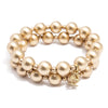 Beaded Metallic Stretch Bracelet Set Jewelry