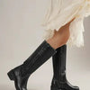 Black Riding Knee High Boots