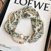 Elegant Magnetic Clasp Pearl Necklace Scarf