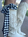 Black and White Checkered Latigo