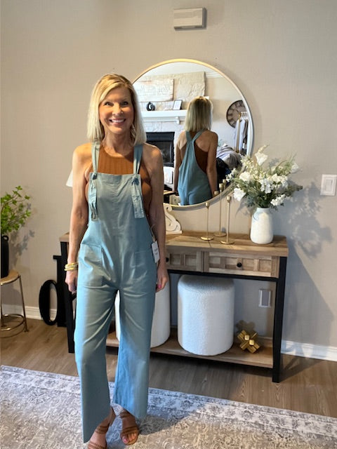Woven Knot Strap Overalls